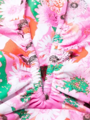 GANNI floral-print Swimsuit | Pink | FARFETCH