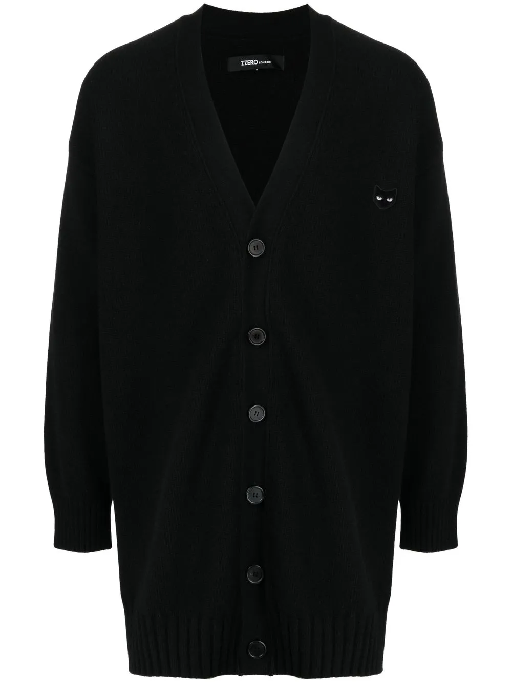 

ZZERO BY SONGZIO Panther long knitted cardigan - Black