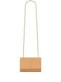 Saint Laurent logo-plaque crossbody bag - Brown