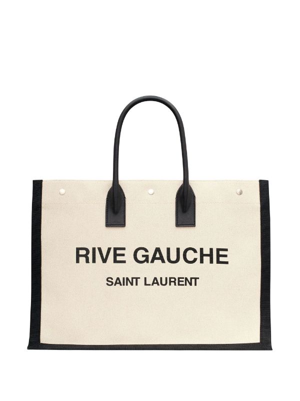 Saint Laurent Rive Gauche Canvas Tote Bag for Women