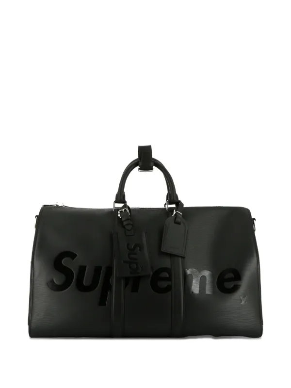 Louis Vuitton Pre-Owned 2017 x Supreme Keepall Editions Limites Travel Bag | Black | FARFETCH ZA Louis Vuitton Pre-Owned 2017 x Supreme Keepall Editions Limites Travel Bag | Black | FARFETCH ZA