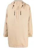 White Mountaineering half zip-up padded coat - Brown