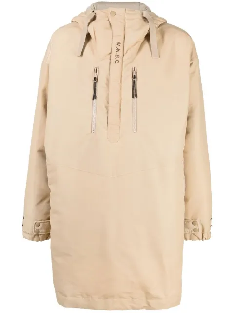 White Mountaineering abrigo capitonado con medio cierre