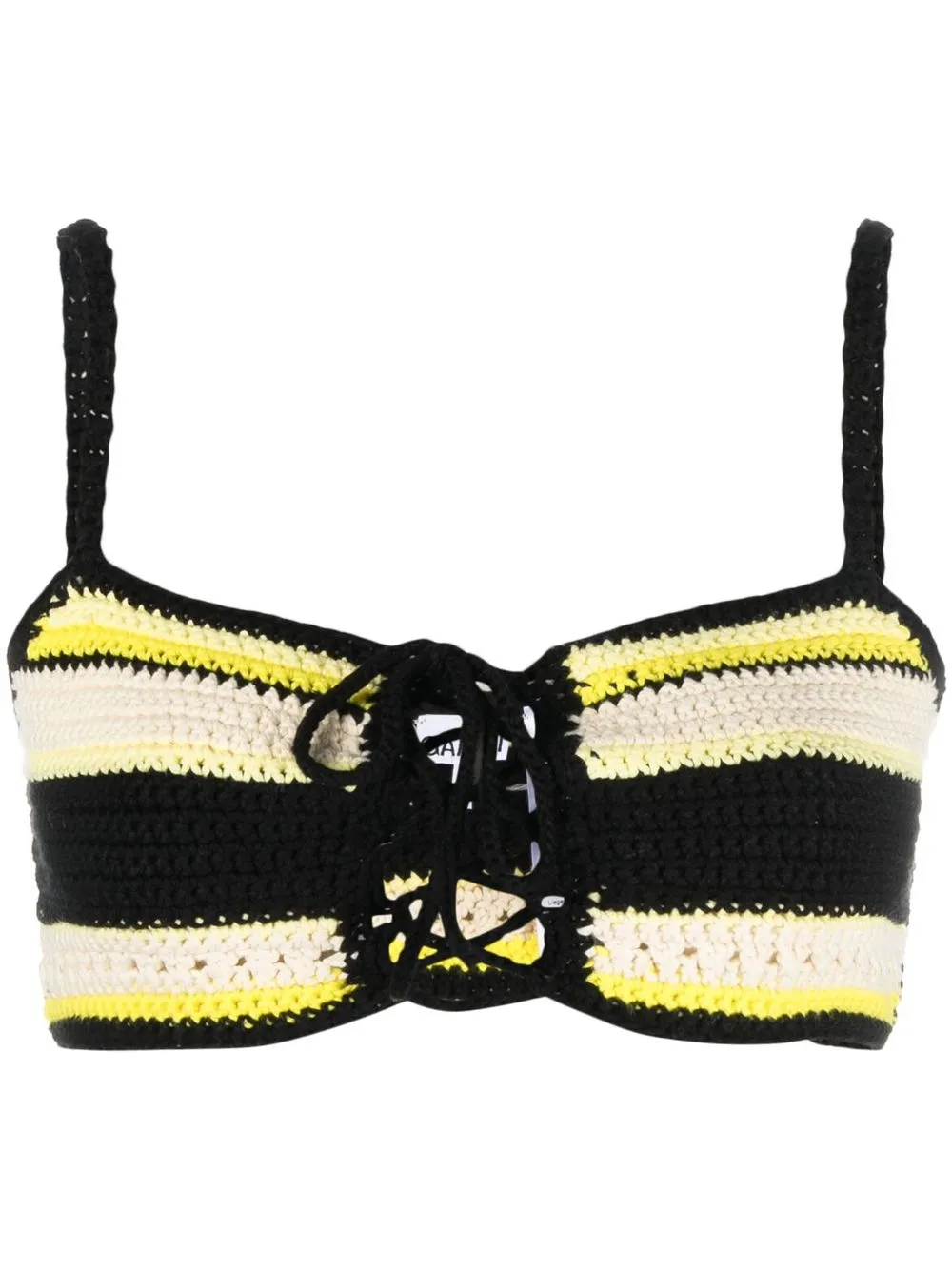 

GANNI striped crochet top - Yellow