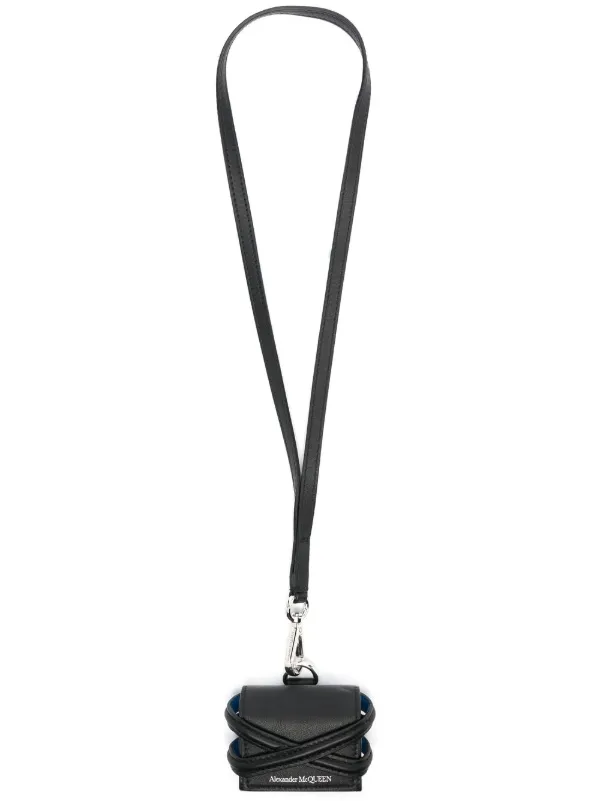Alexander McQueen Logo-print Headphone Case in Black