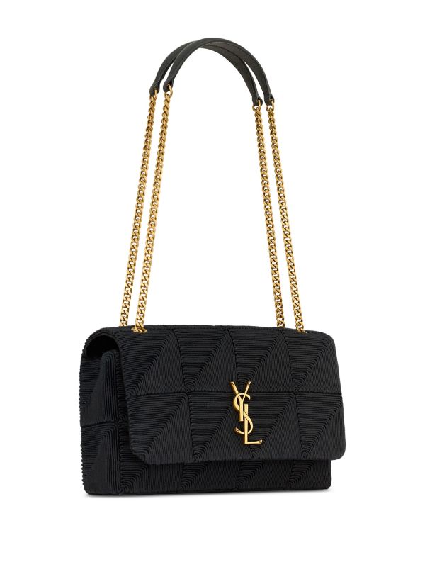 Saint Laurent Jamie Mini YSL Quilted Wool Crossbody Bag