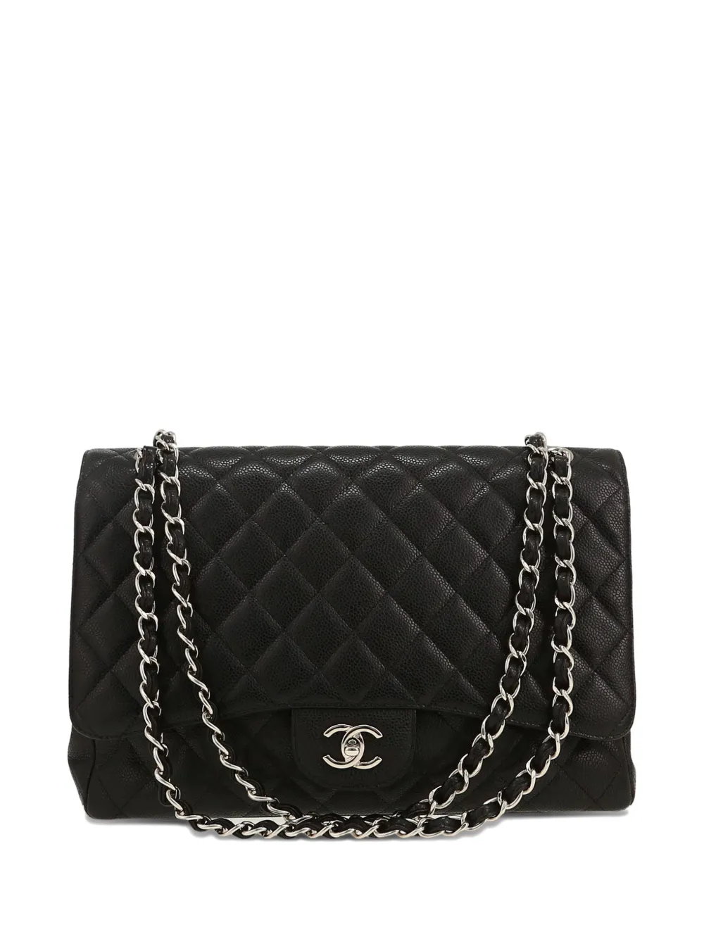 CHANEL Pre-Owned 2010 Maxi Jumbo Double Flap shoulder bag - Nero