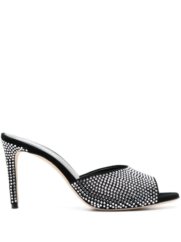 Paris Texas Crystal-embellished Sandals in Black
