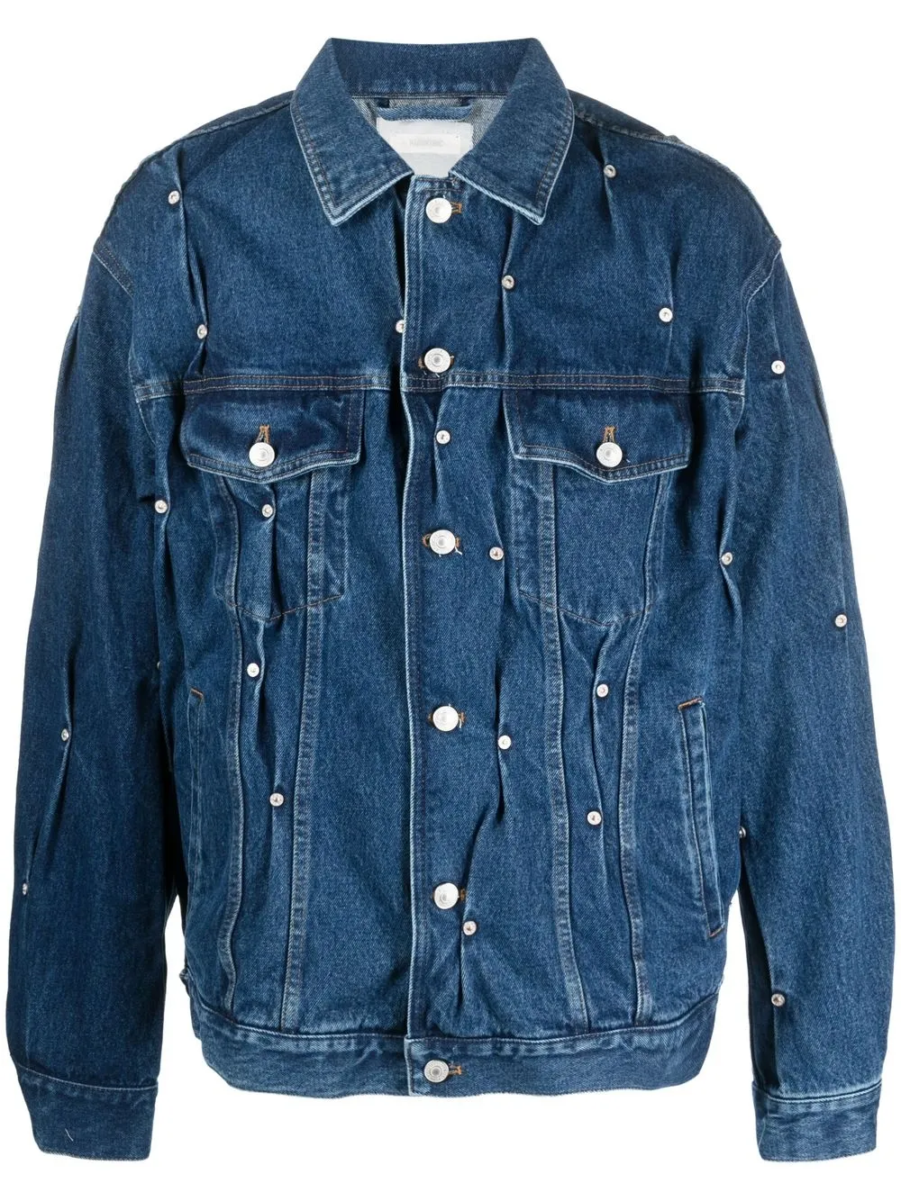 

KUSIKOHC stud-embellishment denim jacket - Blue