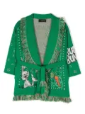 Alanui Kids Bugs Bunny bandana-style cardigan - Green