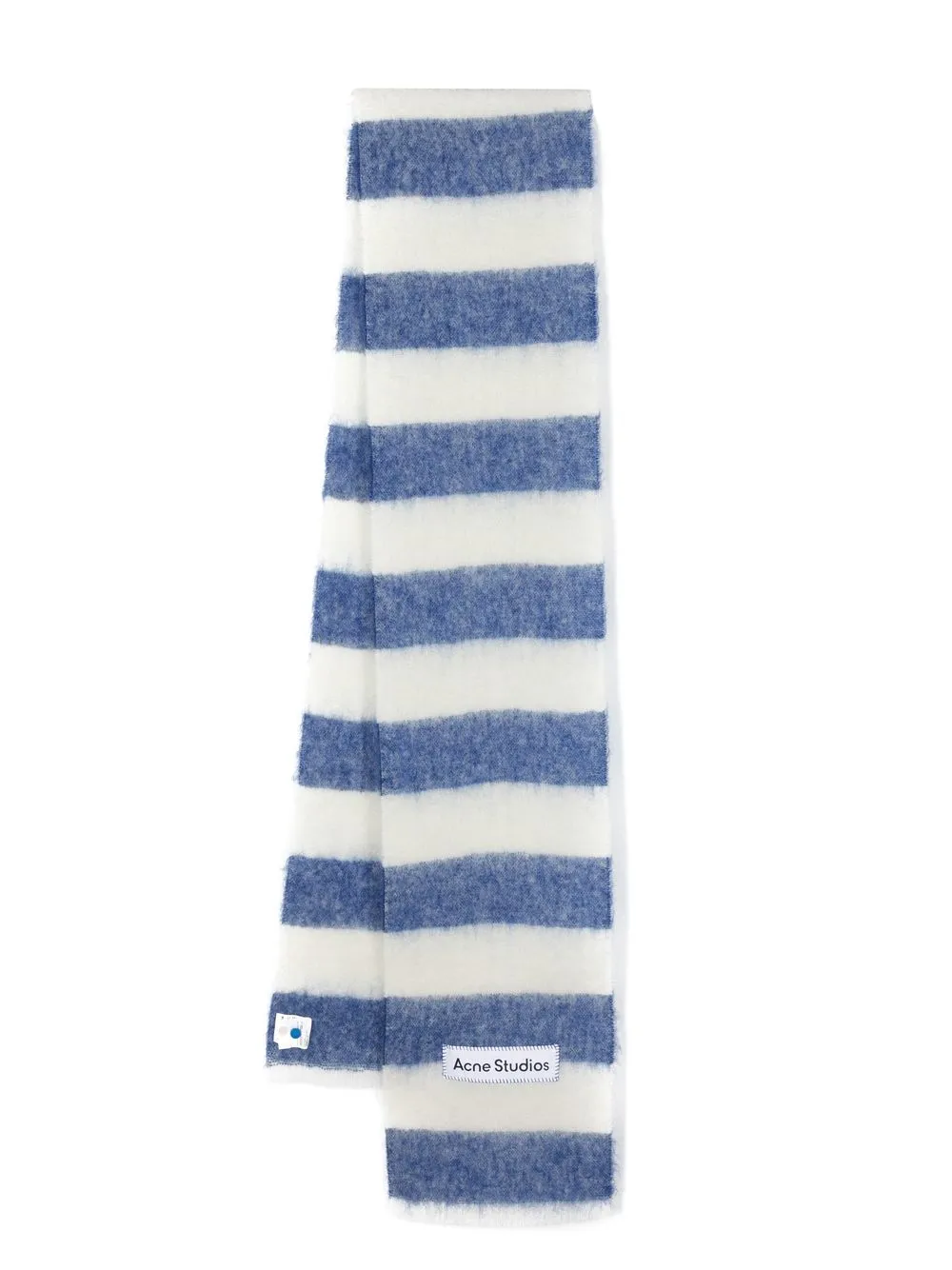 

Acne Studios bufanda con parche del logo y motivo de rayas - Azul