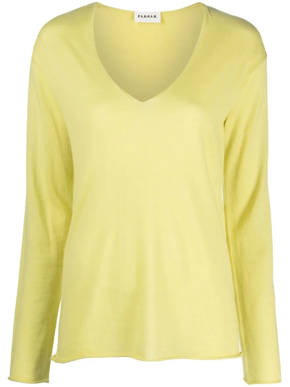 P.a.r.o.s.h Seamless V-neck Jumper In Gelb