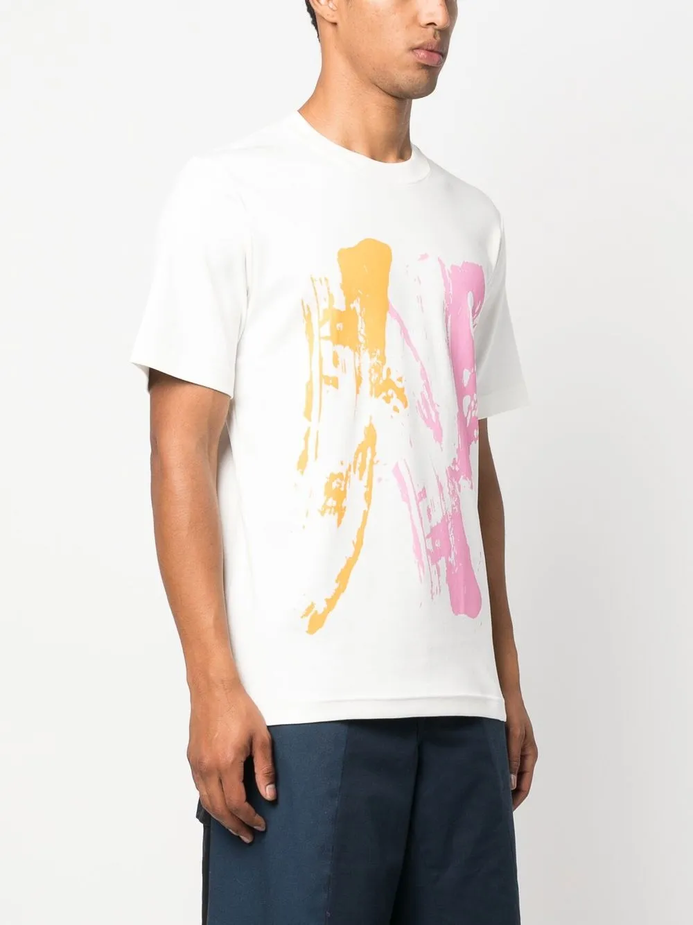 Camper T-shirt met print Wit