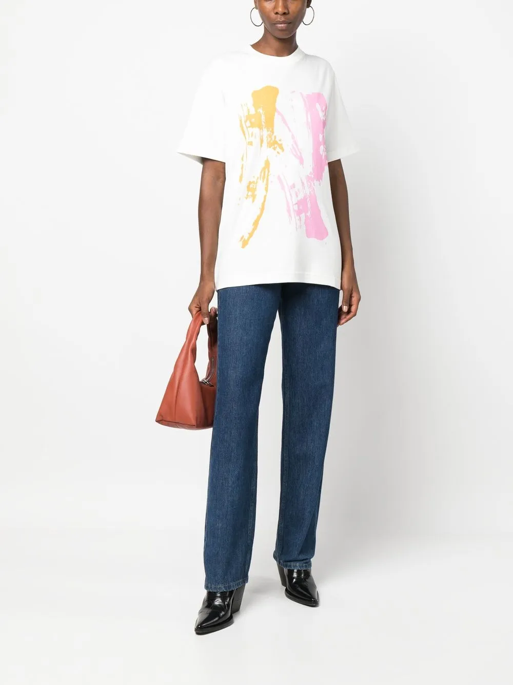 Camper T-shirt met print Wit