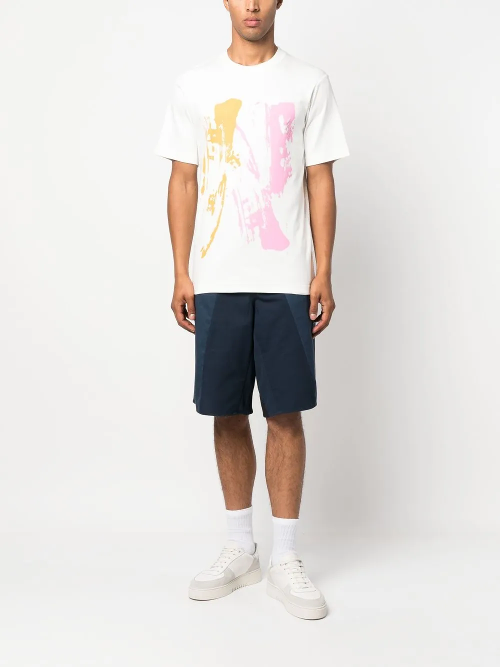 Camper T-shirt met print Wit