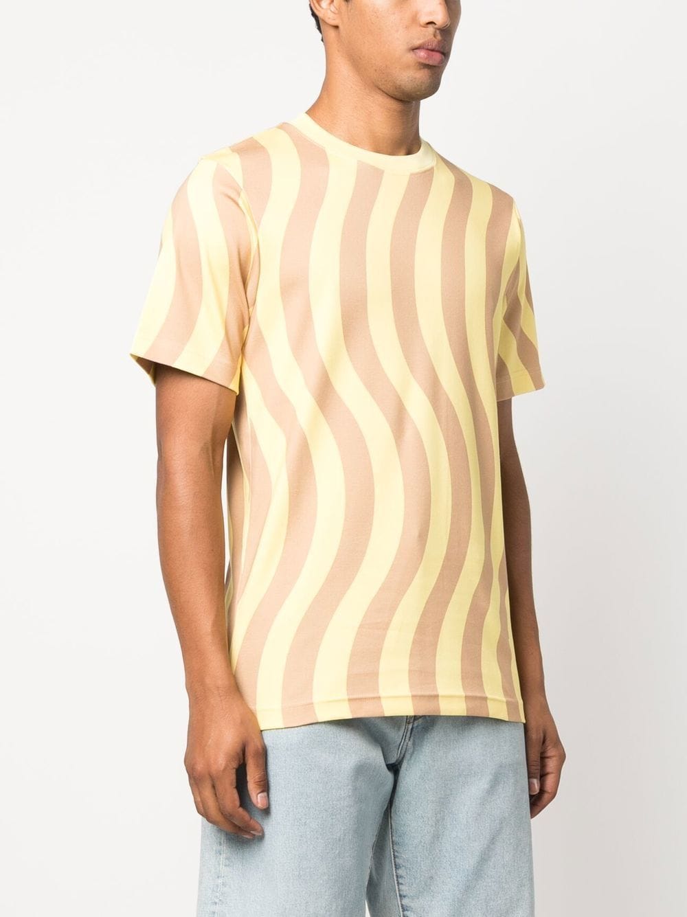 Shop Camper Wave-print Short-sleeve T-shirt In Yellow