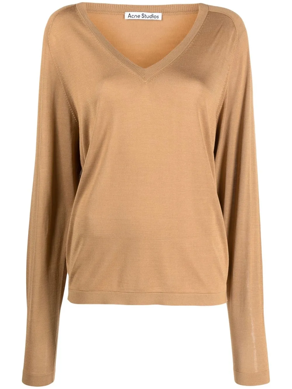 

Acne Studios V-neck silk jumper - Brown