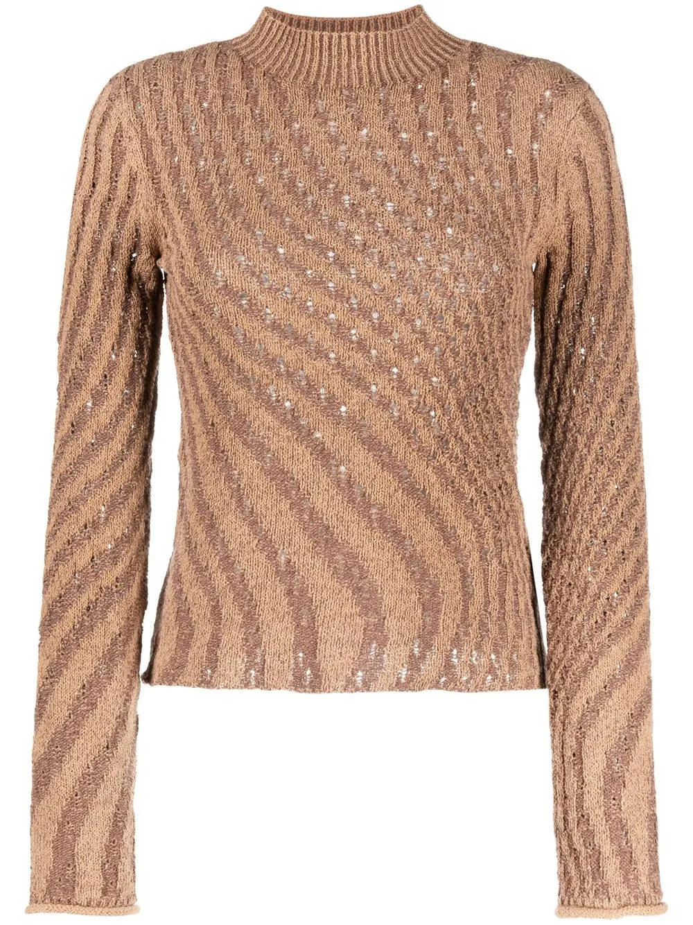 

Acne Studios wave-knit mock-neck jumper - Neutrals