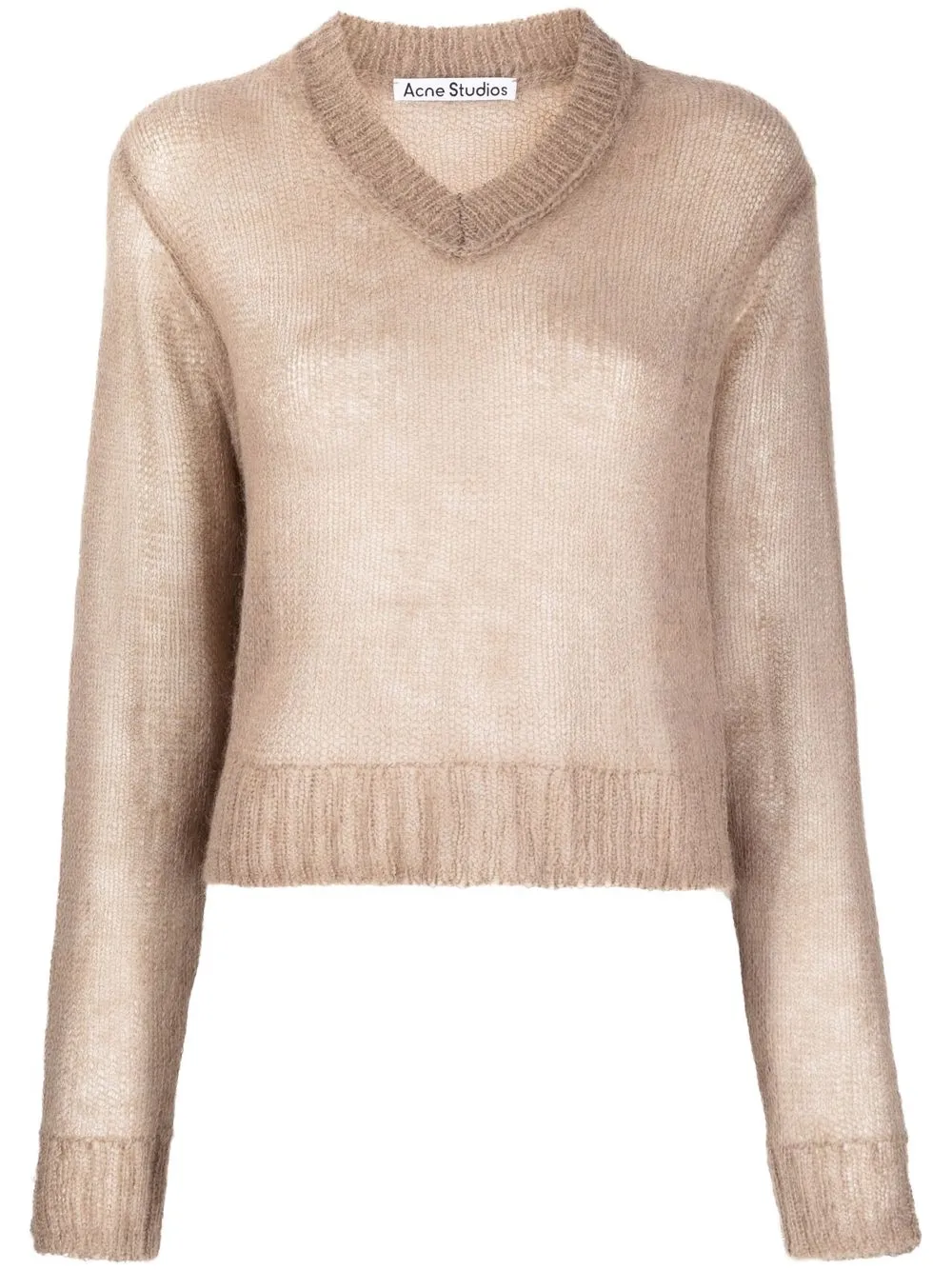 

Acne Studios V-neck mohair-wool jumper - Neutrals