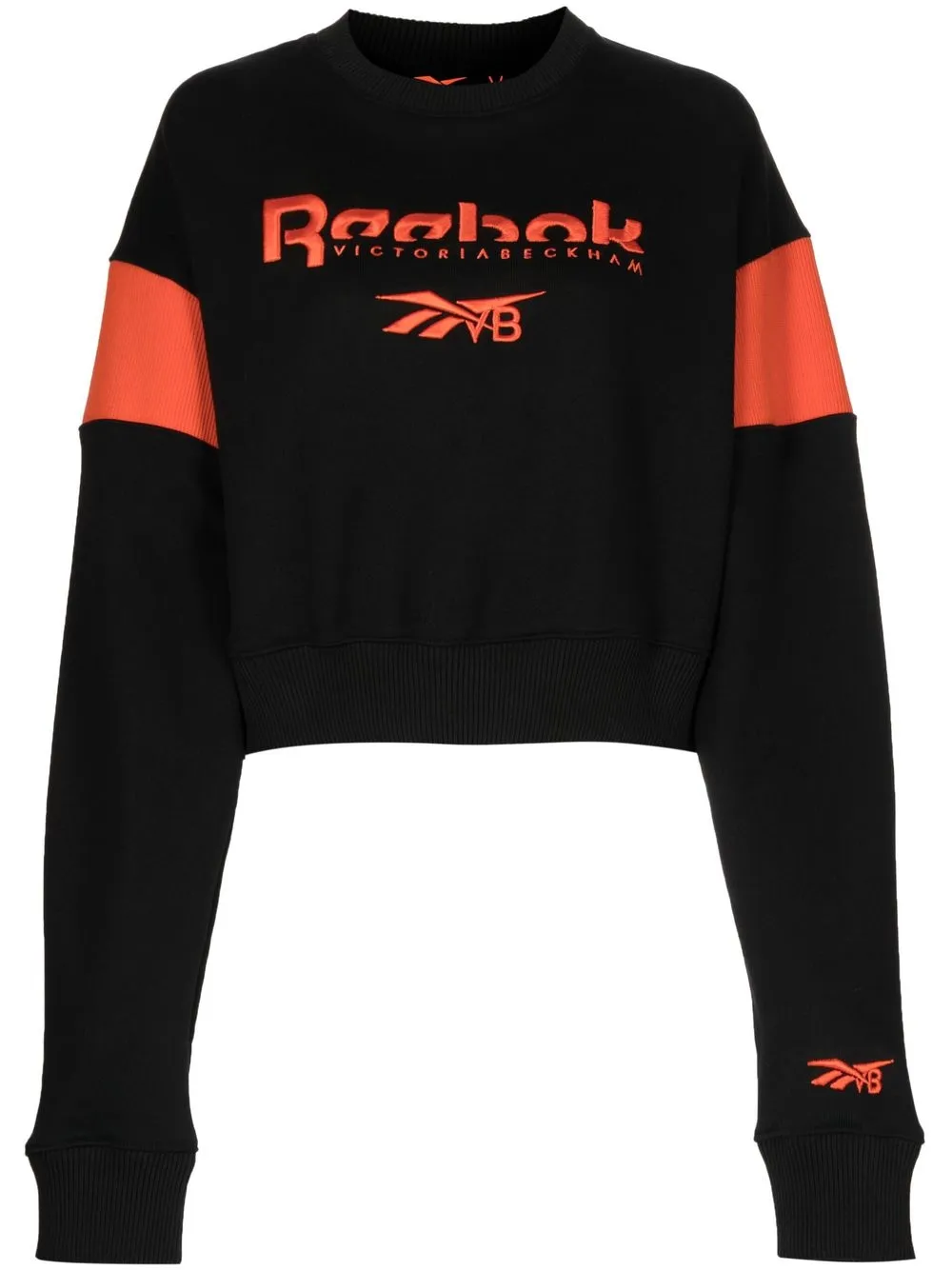 

Reebok x Victoria Beckham logo-print crew neck sweatshirt - Black