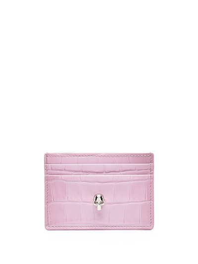 Alexander McQueen - Skull-plaque leather cardholder