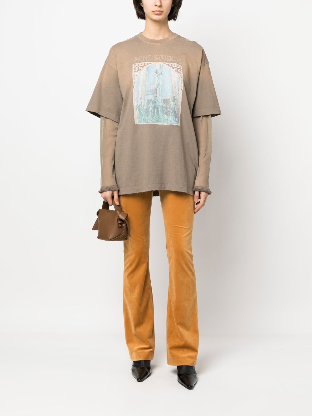 Acne Studios Flared broek - Geel