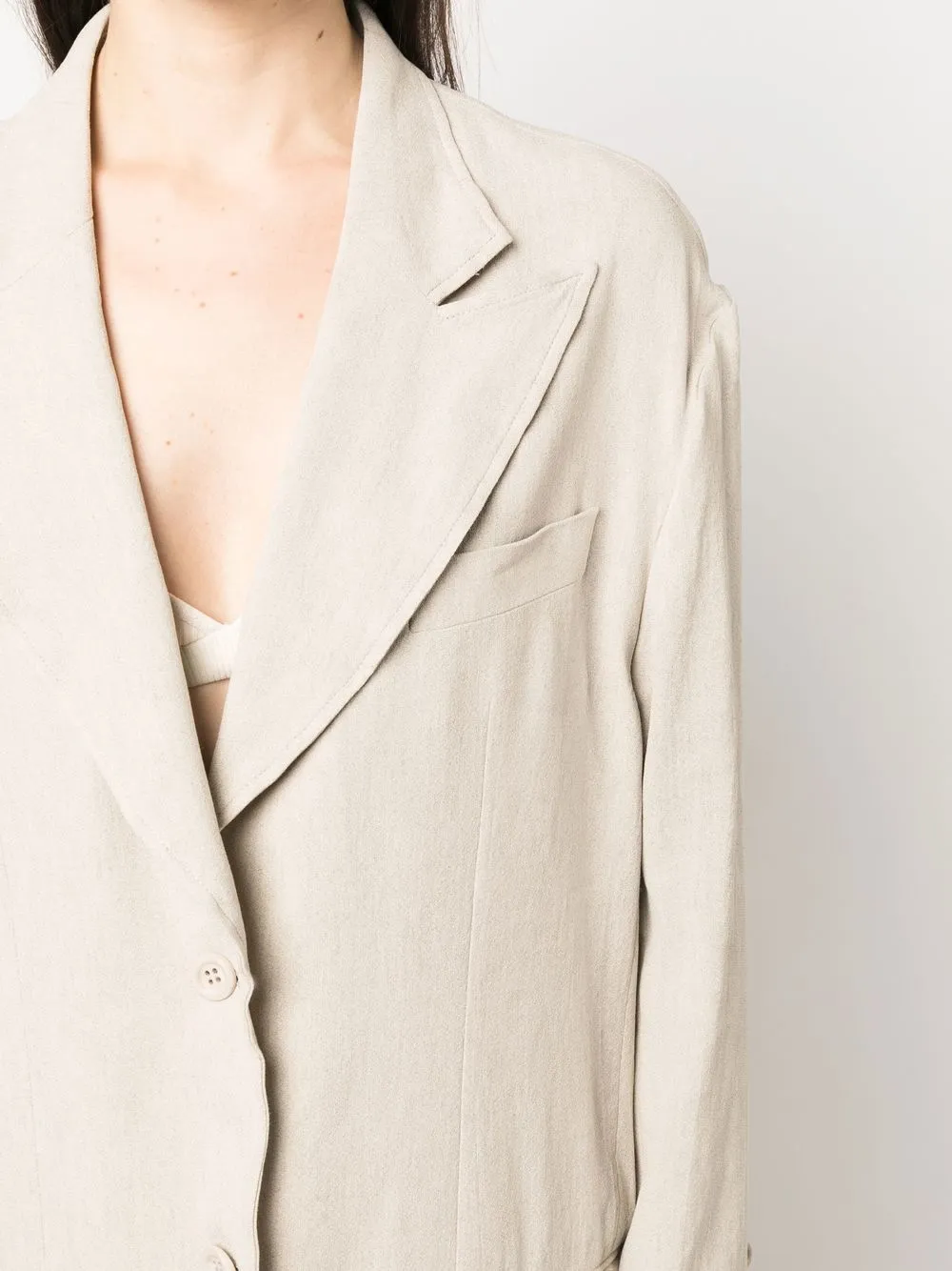 Acne Studios Single-breasted Blazer In Neutrals