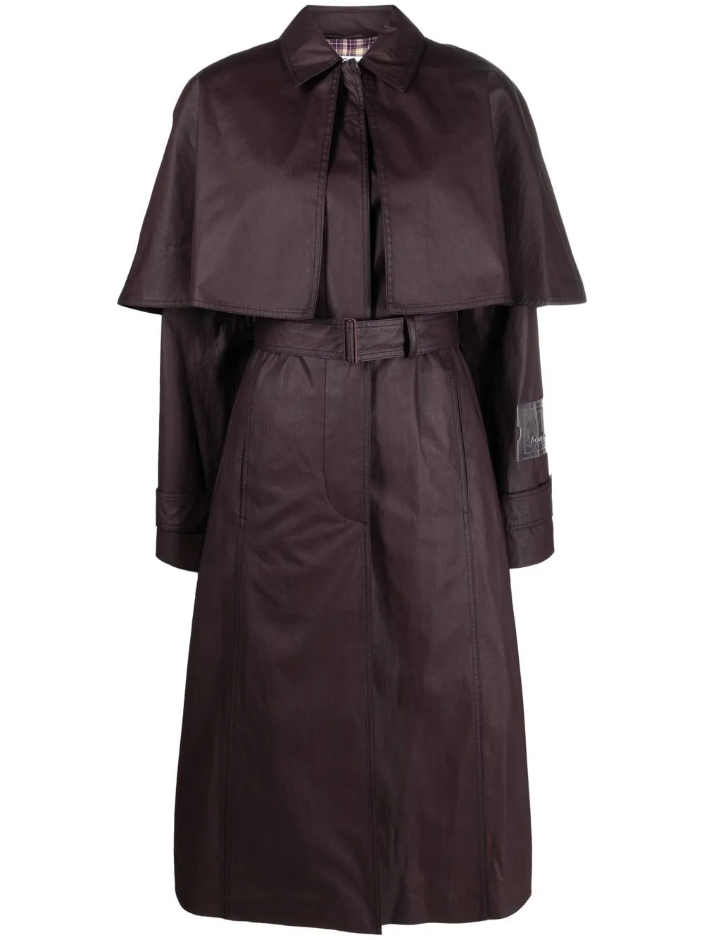 

Acne Studios tied-waist long coat - Purple