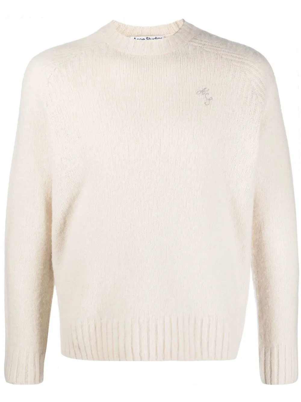 

Acne Studios logo-embroidered knitted jumpers - Neutrals