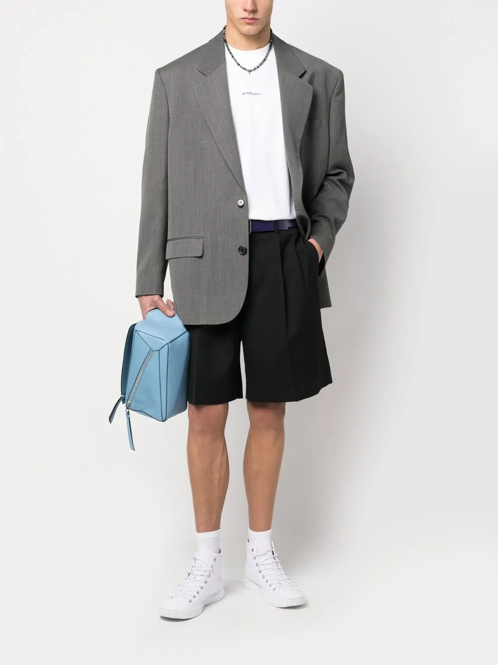 Acne Studios Shorts met geplooid detail - Zwart