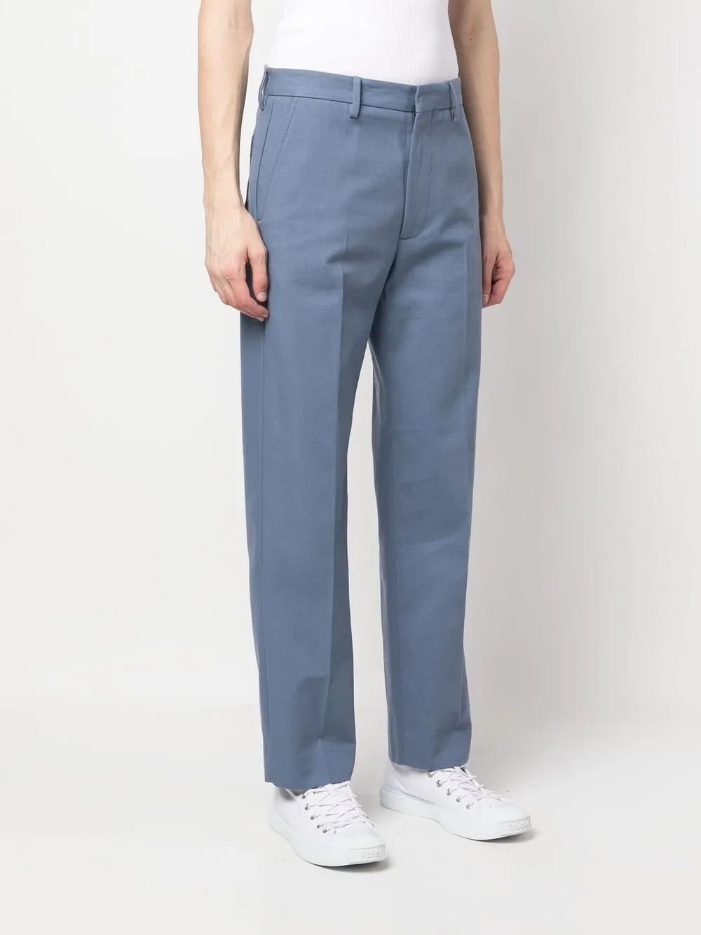 Regular Fit Trousers In Faded Indigo