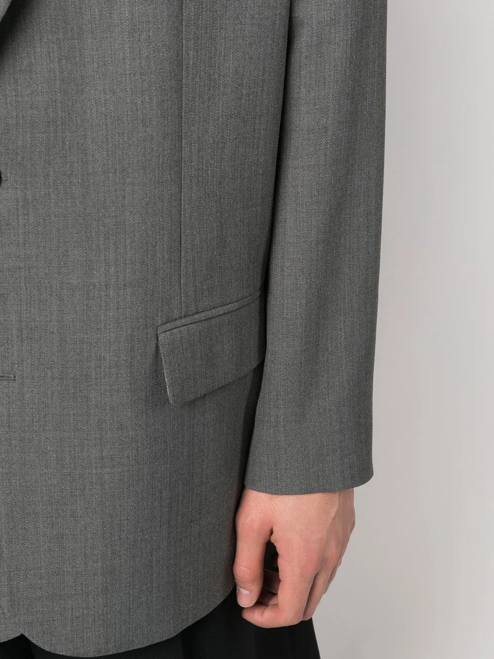 Acne Studios Relaxed Fit Single-breasted Suit Jacket In Grey