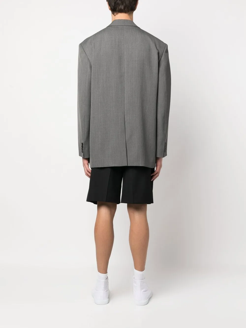 Acne Studios Relaxed Fit Single-breasted Suit Jacket In Grey