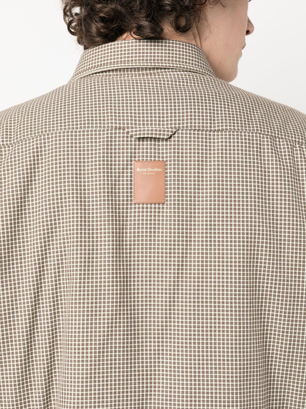 Acne Studios Reversible Check-print Shirt Jacket In Brown,green