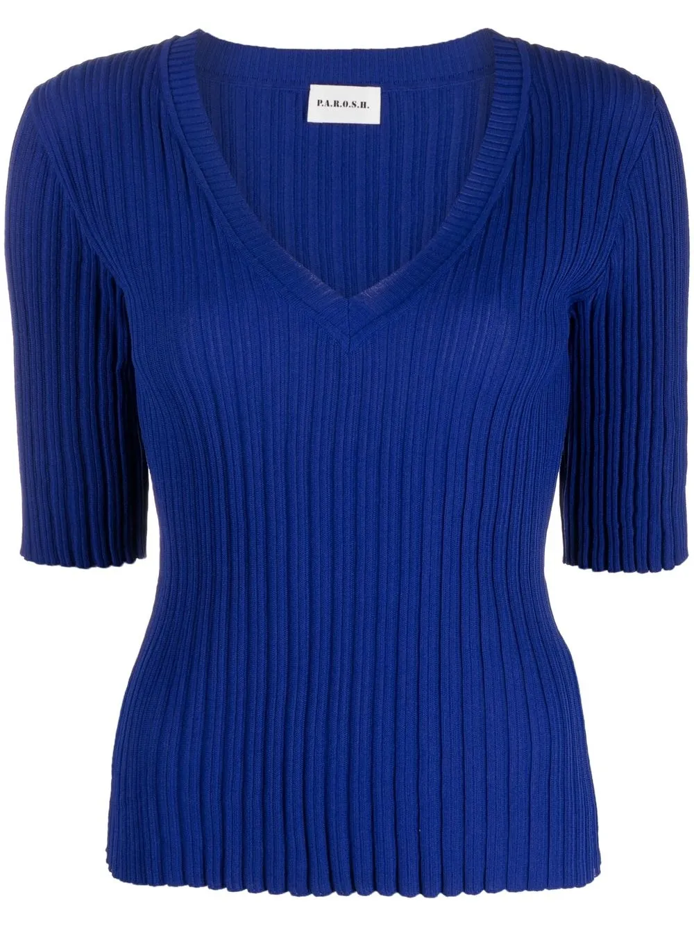 

P.A.R.O.S.H. V-neck knitted top - Blue