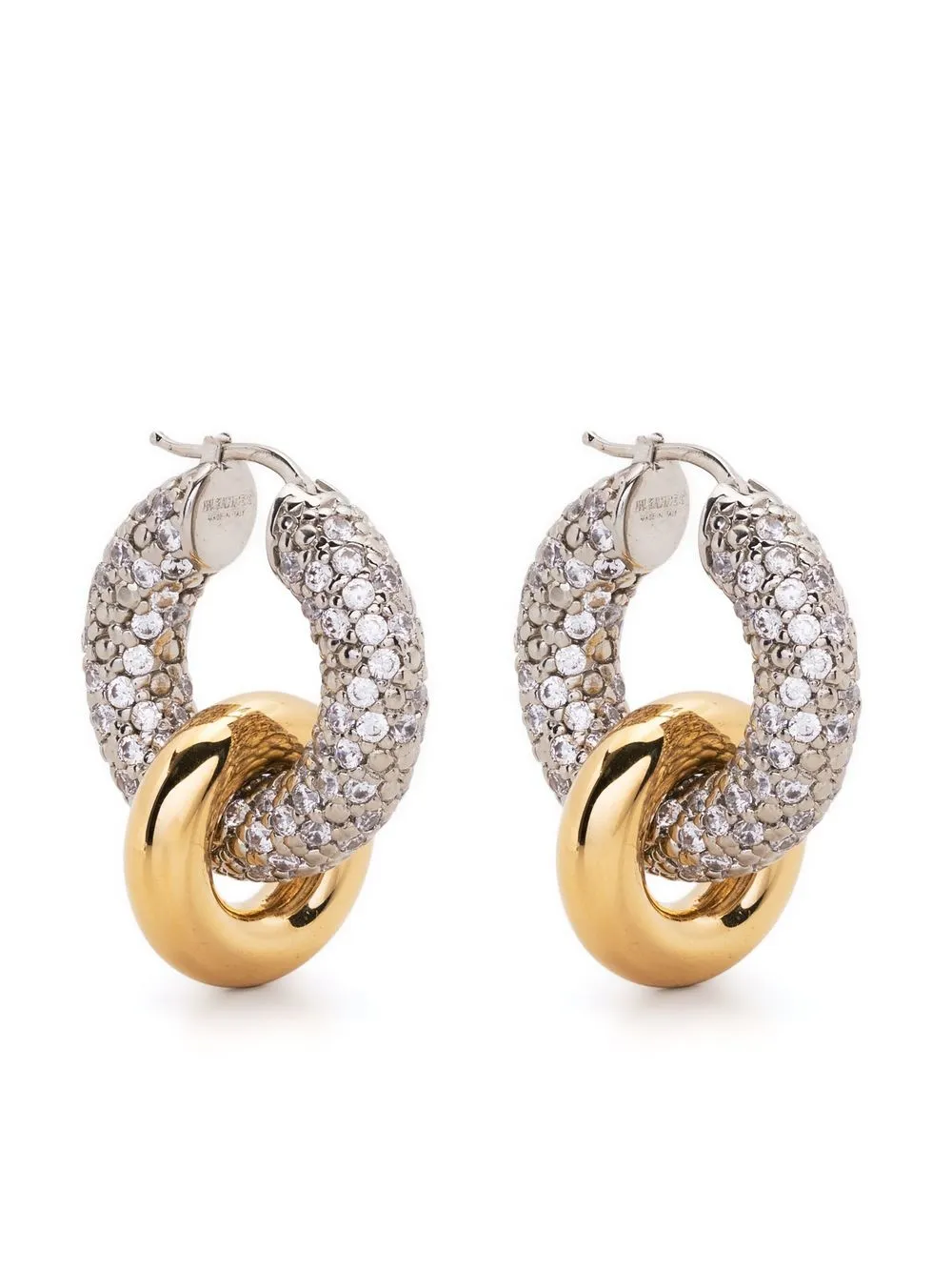 

Jil Sander crystal-embellished hoop earrings - Silver