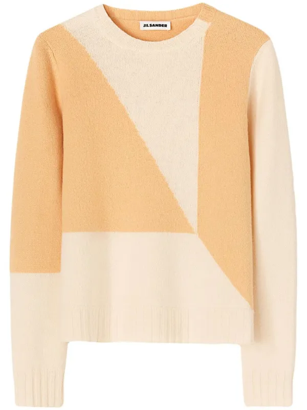 Jil Sander カラーブロック セーター | オレンジ | FARFETCH JP
