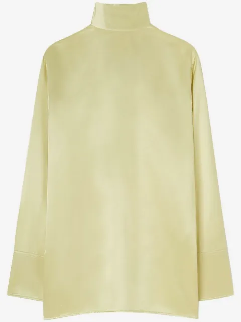 Jil Sander roll-neck satin blouse