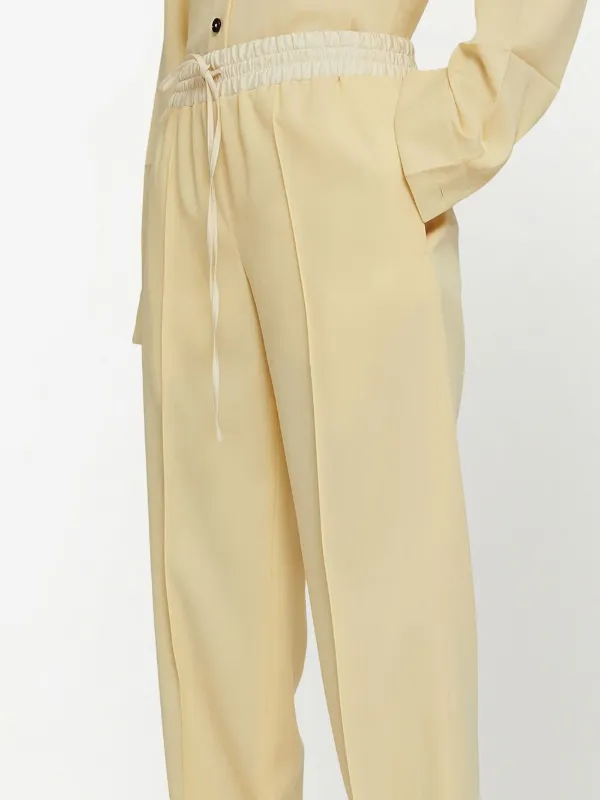 大人気定番商品 Sander Jil drawstring-fastening Yellow | Trousers Waist パンツ