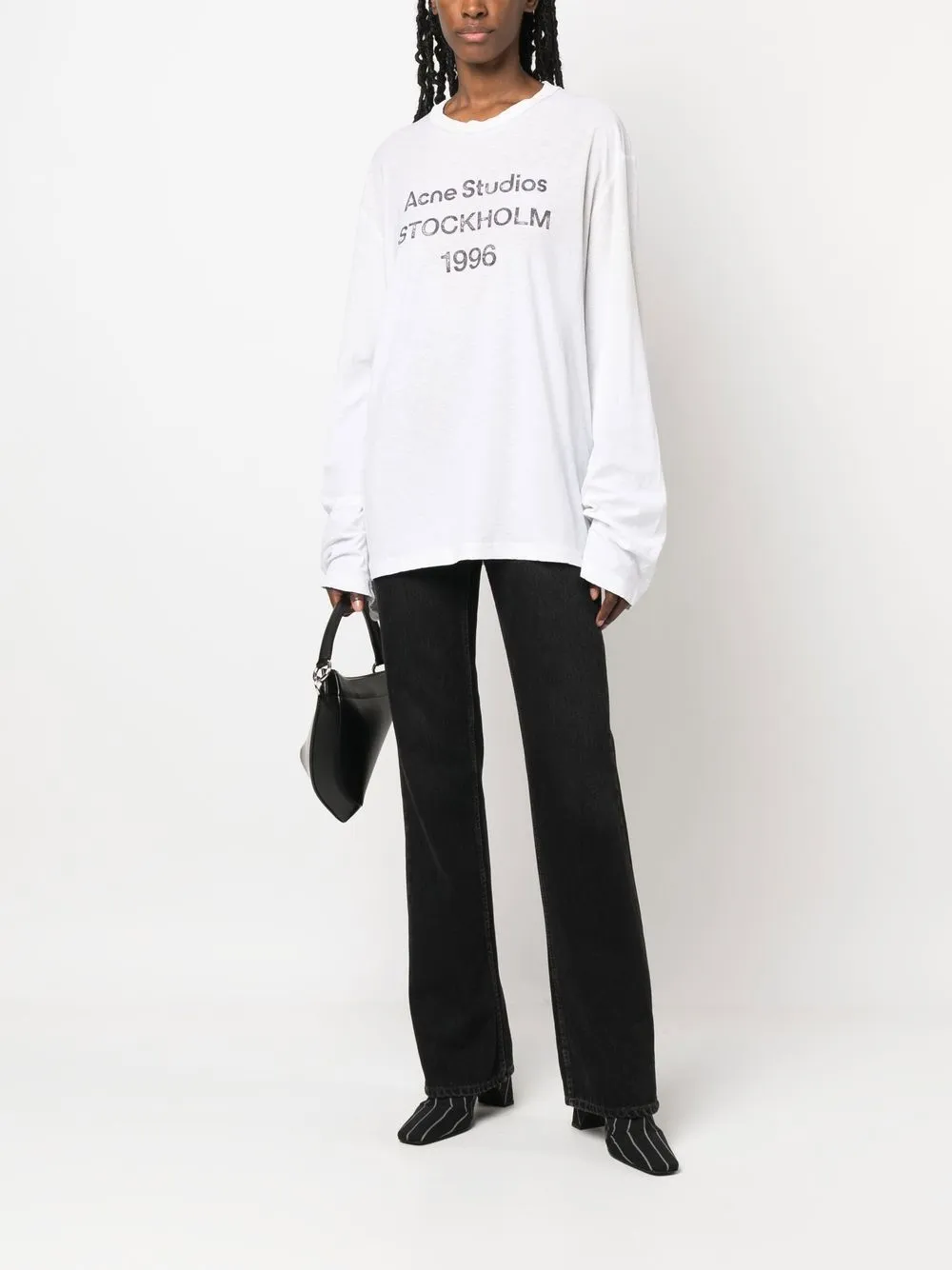 Shop Acne Studios Logo Stockholm 1996-print T-shirt In White