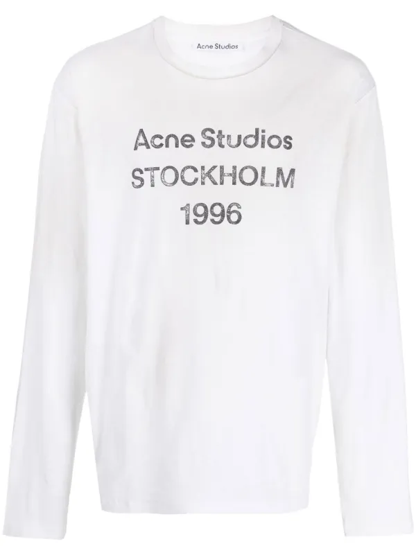 Acne Studios Logo Stockholm 1996 print T shirt Farfetch