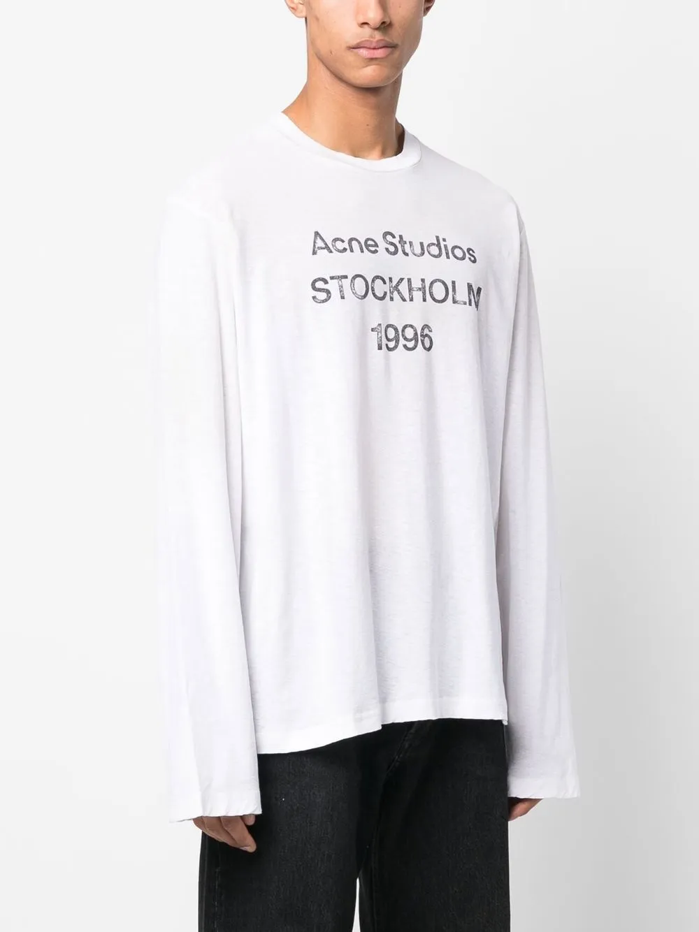 Shop Acne Studios Logo Stockholm 1996-print T-shirt In White