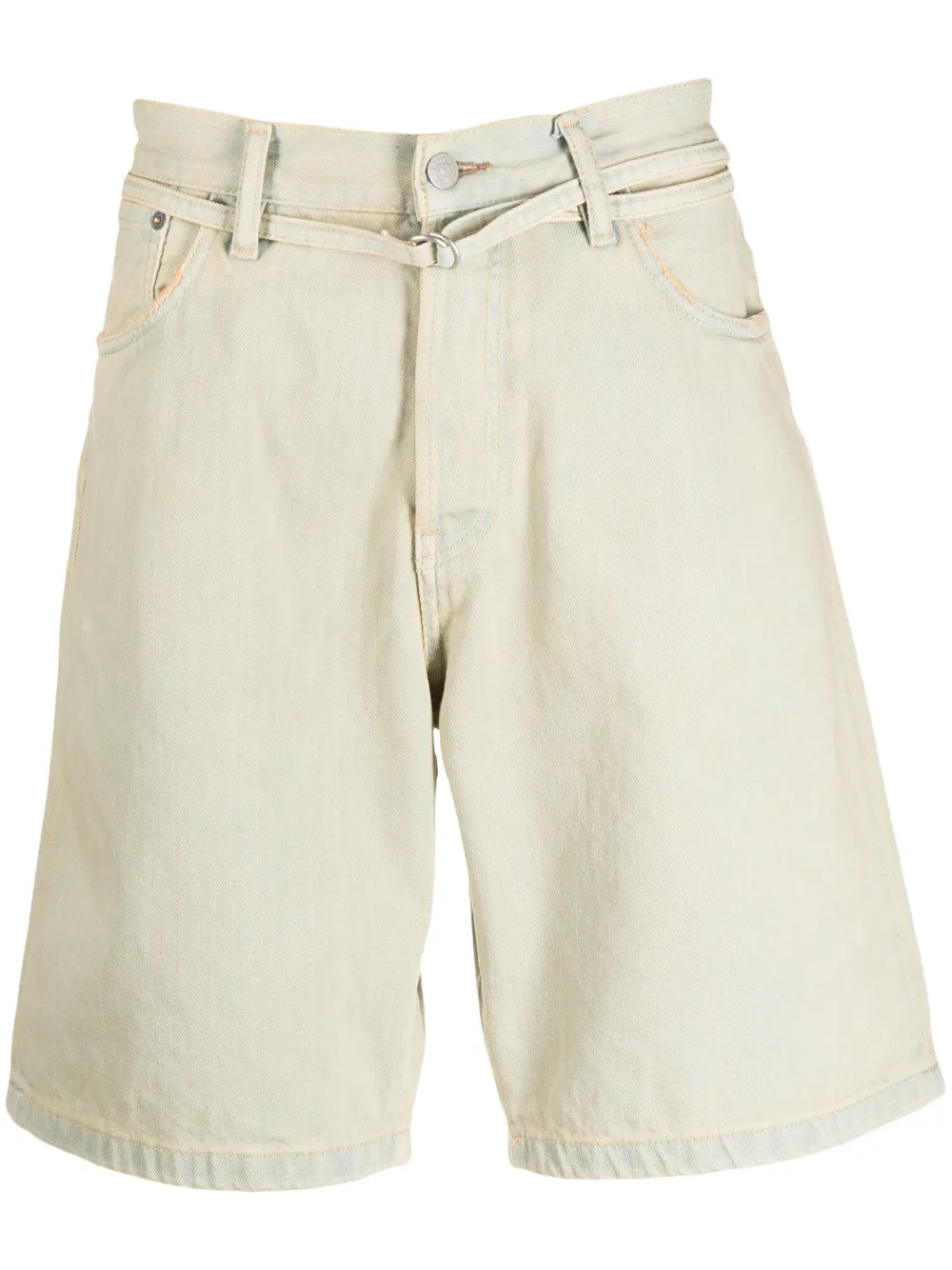 Acne Studios wide-leg denim shorts - Yellow