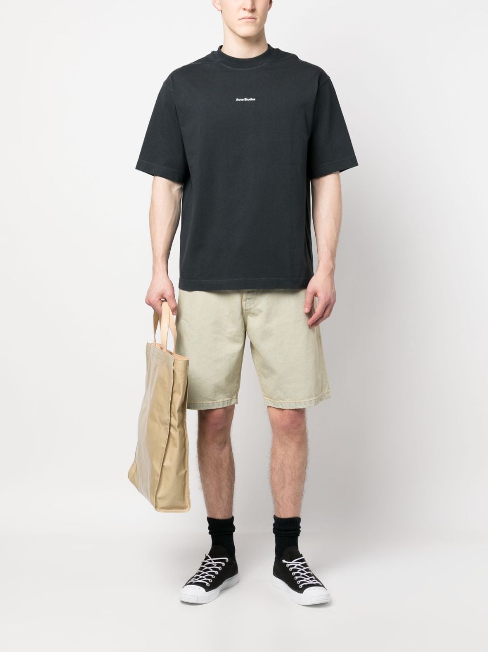 Acne Studios Shorts met wijde pijpen - Geel