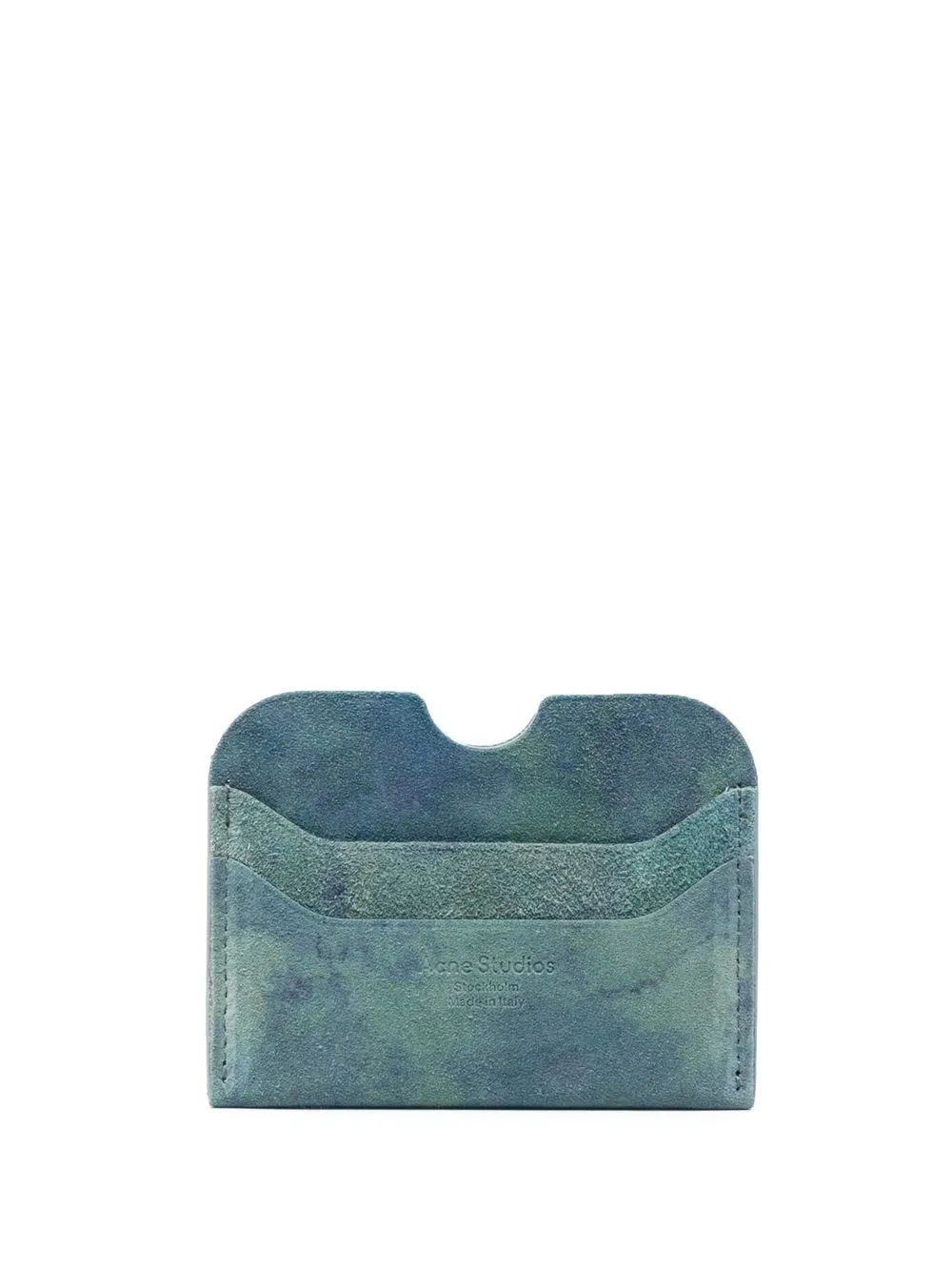 

Acne Studios watercolour suede cardholder - Blue