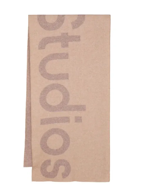 Acne Studios logo-knit wool scarf