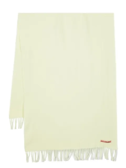 Acne Studios logo-patch fringed scarf