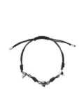 Alexander McQueen skull drawstring bracelet - Black