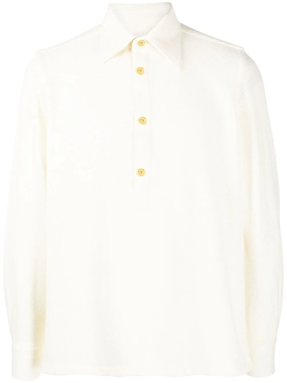 

Giuliva Heritage playera tipo polo Taddeo manga larga - Blanco