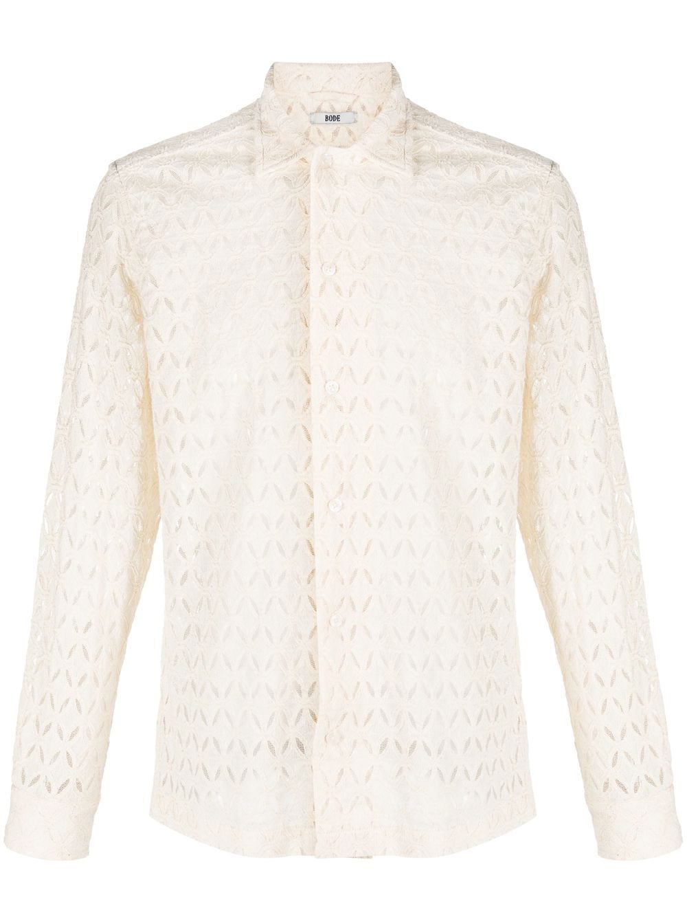 

BODE perforated-detail long-sleeved shirt - Neutrals